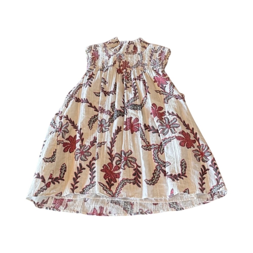 Joie Mika Sleeveless Floral Blouse Size XS - Beige, Rust & Black Print | Designe - Picture 1 of 4